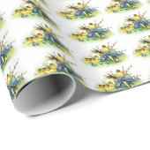  stijl Bunny & Chicks Paaswrapping papier (Rol Hoek)