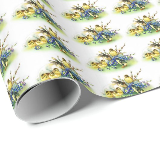 stijl Bunny & Chicks Paaswrapping papier (Rol Hoek)