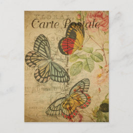 stijl Butterflies French Carte Postale Briefkaart