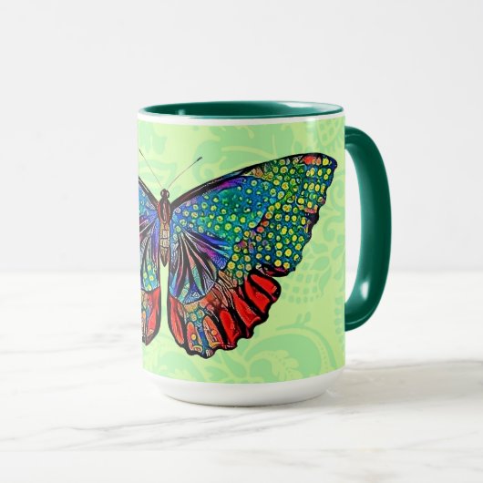 stijl Butterfly Art Cup Mok (Voorkant rechts)
