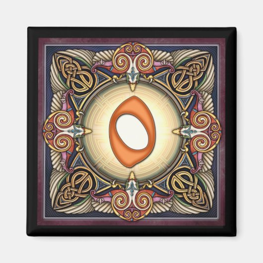 Stijl C, "0" - Keltische getalmagneten Magneet (Voorkant)