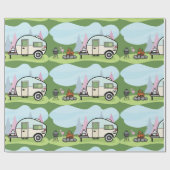 stijl camper glanzend inpakpapier (Vlak)