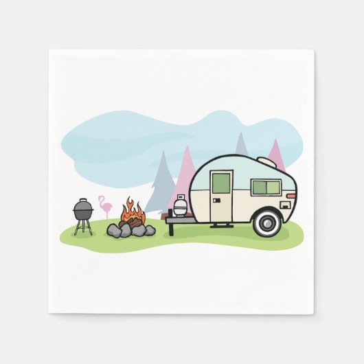 stijl camper papier servetten (Voorkant)