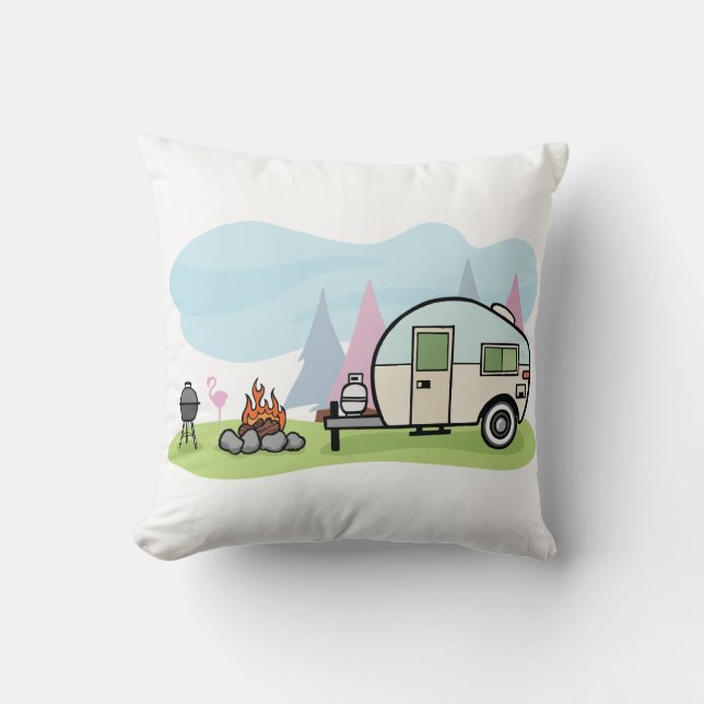  stijl Camper Pillow Kussen (Voorkant)