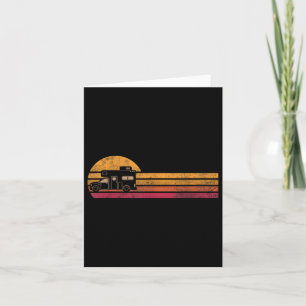  stijl Camper Van Silhouette Retro Camping Kaart