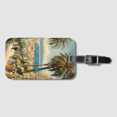 stijl Cannes Franse reizen Waterverf Bagagelabel (Voorkant (horizontaal))