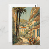 stijl Cannes Franse reizen Waterverf Briefkaart (Voorkant / Achterkant)