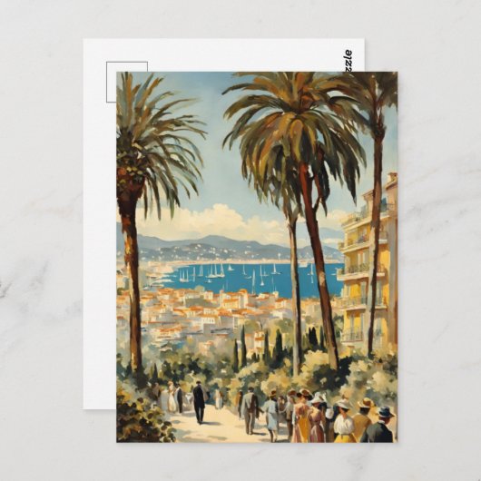 stijl Cannes Franse reizen Waterverf Briefkaart (Voorkant / Achterkant)