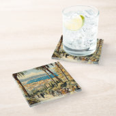  stijl Cannes Franse reizen Waterverf Glazen Onderzetter (Schuin)