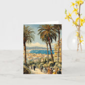 stijl Cannes Franse reizen Waterverf Kaart (Gele Bloem)