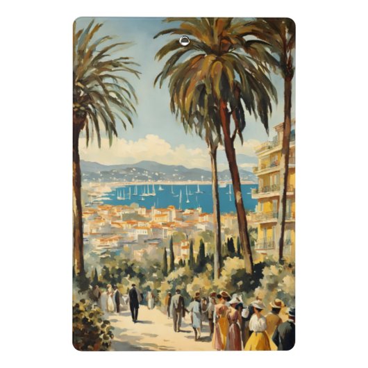  stijl Cannes Franse reizen Waterverf Mini Klembord (Achterkant)