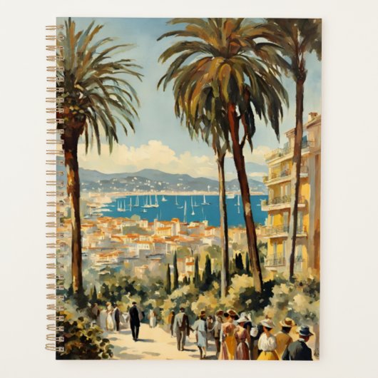 stijl Cannes Franse reizen Waterverf Planner (Voorkant)