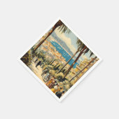 stijl Cannes Franse reizen Waterverf Servet (Hoek)