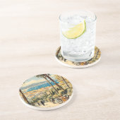  stijl Cannes Franse reizen Waterverf Zandsteen Onderzetter (Zijkant)