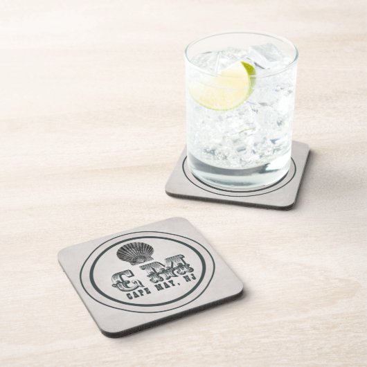  stijl Cape May NJ Beach Label Drink Coasters Onderzetter (Rechterzijde)
