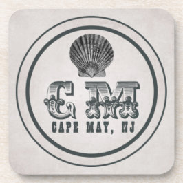 stijl Cape May NJ Beach Label Drink Coasters Onderzetter