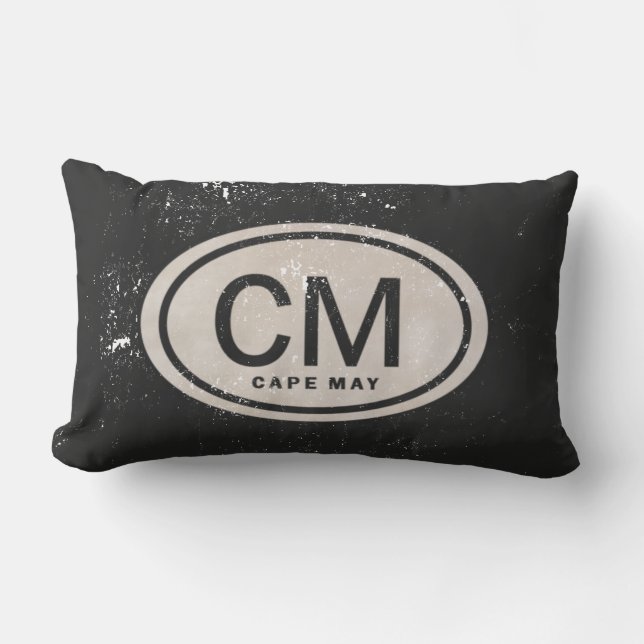 stijl Cape May NJ Beach Label Kussen (Voorkant)