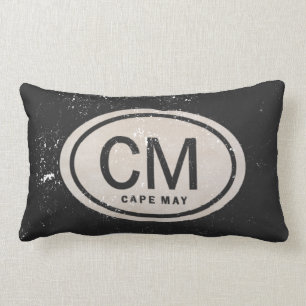 stijl Cape May NJ Beach Label Kussen