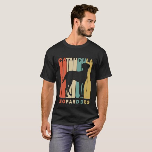  stijl Catahoula Leopard Dog Silhouette T-S T-shirt (Voorkant volledig)