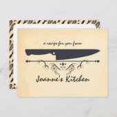 stijl Chef's Knife kookrecept Briefkaart (Voorkant / Achterkant)