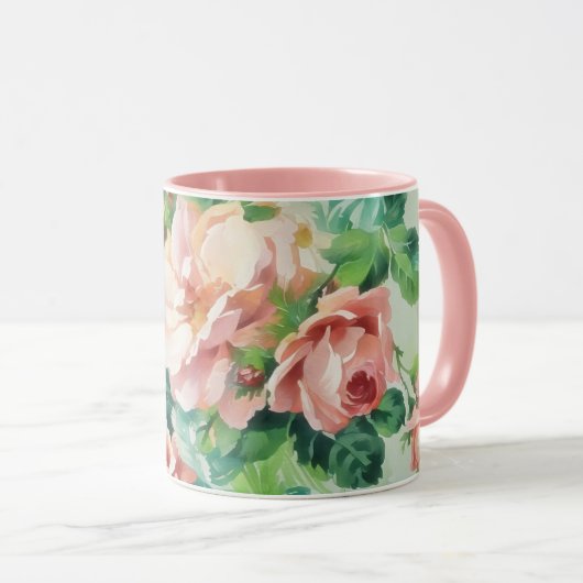 stijl Chic Floral Art Mok Cup (Voorkant rechts)