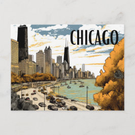  stijl Chicago Briefkaart