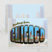 stijl Chicago Cityscape Post Card Briefkaart (Voorkant / Achterkant)