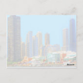 stijl Chicago Cityscape Post Card Briefkaart (Achterkant)
