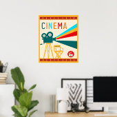  stijl cinema, retro films poster (Thuiskantoor)