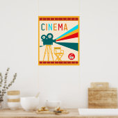  stijl cinema, retro films poster (Keuken)
