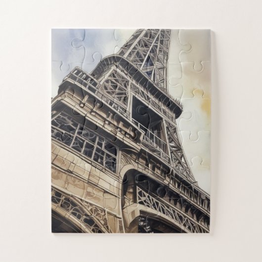 stijl Close-up Eiffeltoren Parijs Reizen Legpuzzel (Verticaal)