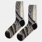 stijl Close-up Eiffeltoren Parijs Reizen Sokken (Links)