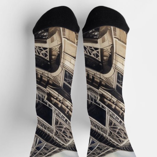 stijl Close-up Eiffeltoren Parijs Reizen Sokken (Top)