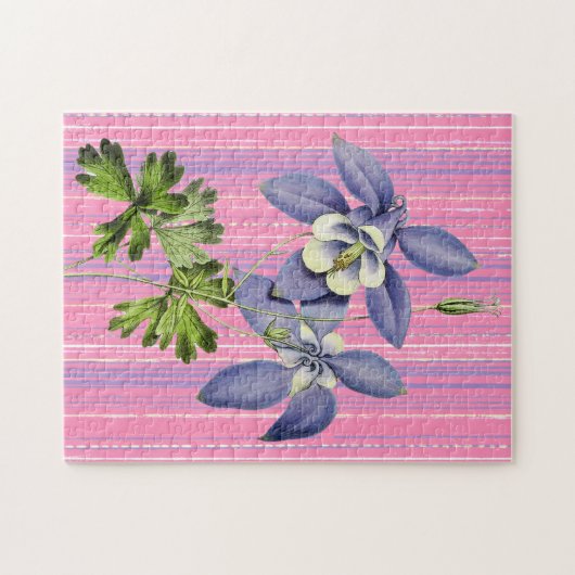  stijl Columbine Flower Puzzle Legpuzzel (Horizontaal)
