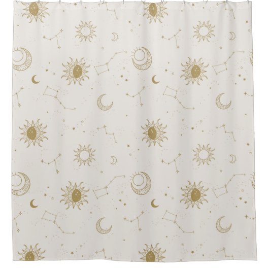 stijl constellatiepatroon douchegordijn (Voorkant)