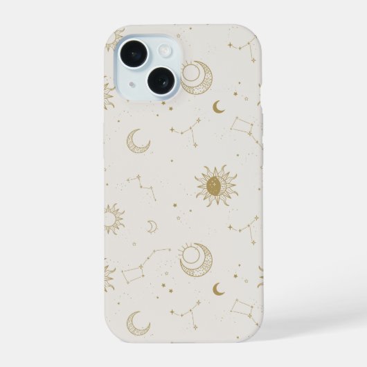  stijl constellatiepatroon iPhone 15 case (Achterkant)
