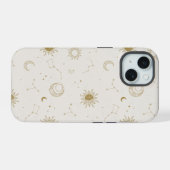 stijl constellatiepatroon iPhone 15 case (Achterkant horizontaal)