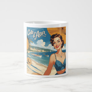  stijl Cote d'Azur Beach Girl Grote Koffiekop