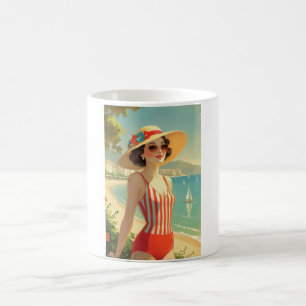  stijl Cote d'Azur Beach Girl Koffiemok