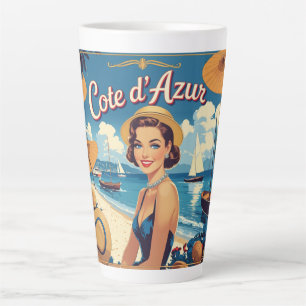  stijl Cote d'Azur Beach Girl Latte Mok