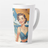  stijl Cote d'Azur Beach Girl Latte Mok (Rechterhoek)