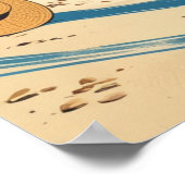 stijl Cote d'Azur Beach Girl Poster (Hoek)