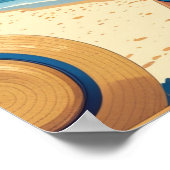 stijl Cote d'Azur Beach Girl Poster (Hoek)