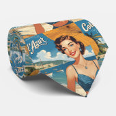 stijl Cote d'Azur Beach Girl Stropdas (Opgerold)