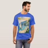  stijl Cote d'Azur Franse reis T-shirt (Voorkant volledig)