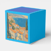  stijl Cote d'Azur Franse Reis Waterverf Bedankdoosjes (Achterkant)