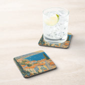  stijl Cote d'Azur Franse Reis Waterverf Bier Onderzetter (Rechterzijde)