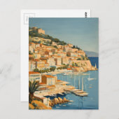  stijl Cote d'Azur Franse Reis Waterverf Briefkaart (Voorkant / Achterkant)