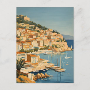  stijl Cote d'Azur Franse Reis Waterverf Briefkaart