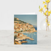 stijl Cote d'Azur Franse Reis Waterverf Kaart (Gele Bloem)